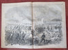 Battle Bull Run Virginia Map Fort Monroe birds-eye view 1861 Harper's Civil War