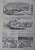 Charleston S.C. Fort Sumter birds-eye view 1861 Harper's Civil War newspaper