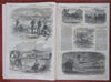 Winslow Homer U.S. Arsenal Mass. Seat of War birds-eye 1861 Civil War newspaper