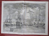 Winslow Homer U.S. Arsenal Mass. Seat of War birds-eye 1861 Civil War newspaper