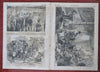 Winslow Homer U.S. Arsenal Mass. Seat of War birds-eye 1861 Civil War newspaper