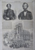 Winslow Homer U.S. Arsenal Mass. Seat of War birds-eye 1861 Civil War newspaper