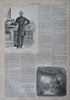 Fort Sumter view & map Bombardment Abe Lincoln 1861 Harper's Civil War newspaper