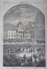 Abe Lincoln Philadelphia new Capitol Dome 1861 Harper's Civil War Jeff Davis