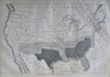 George Armstrong Custer Lunar Print US war map 1864 Harper's Civil War newspaper