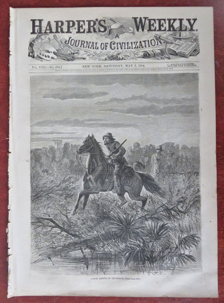 Escaped Slaves Union Scouts Arlington Virginia 1864 Harper's Civil War newspaper