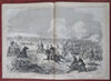 Bull Run Battle map Scenes McClellan Harper's Civil War 1861 complete newspaper