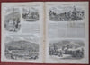 Bull Run Battle map Scenes McClellan Harper's Civil War 1861 complete newspaper