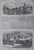 Bull Run Battle map Scenes McClellan Harper's Civil War 1861 complete newspaper