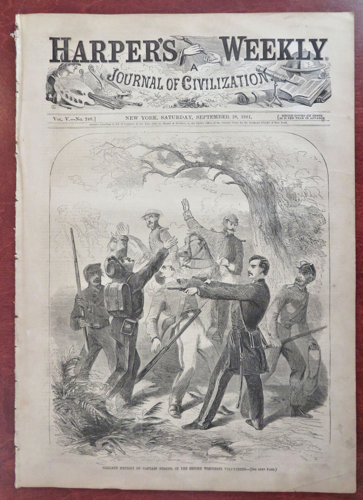2nd Buffalo Regiment Walt Whitman Harper's Civil War 1861 complete newspaper