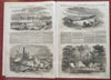 Union Generals Scott McClellan Meade Harper's Civil War 1861 complete newspaper
