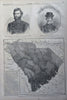 Winslow Homer Songs of War Dixie SC Slave map 1861 Harper's Civil War newspaper