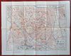 Florence Italy Tourist Sightseeing Tours 1895 detailed promo city plan map