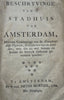 Amsterdam City Hall Description w/ 4 Architectural Views 1782 Dutch guide book