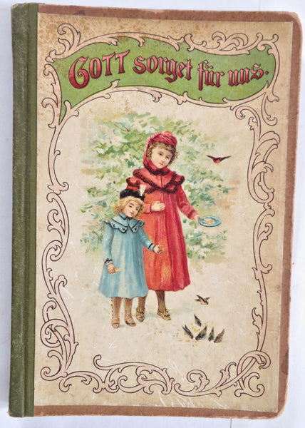 God Cares for Us German color litho plates c. 1890 Berg pictorial juvenile book