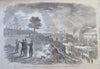 U.S. Treasury Iron clad Gunboats War Maps 1861 Harper's Civil War newspaper