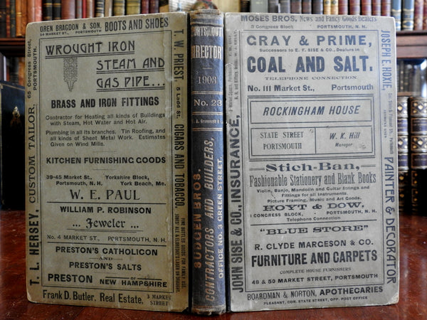 Portsmouth New Hampshire 1903 city Directory Advertising Businesses residents