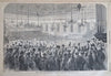 Black Soldiers Battle Scene Nast Minie Rifle 1863 Harper's Civil War newspaper