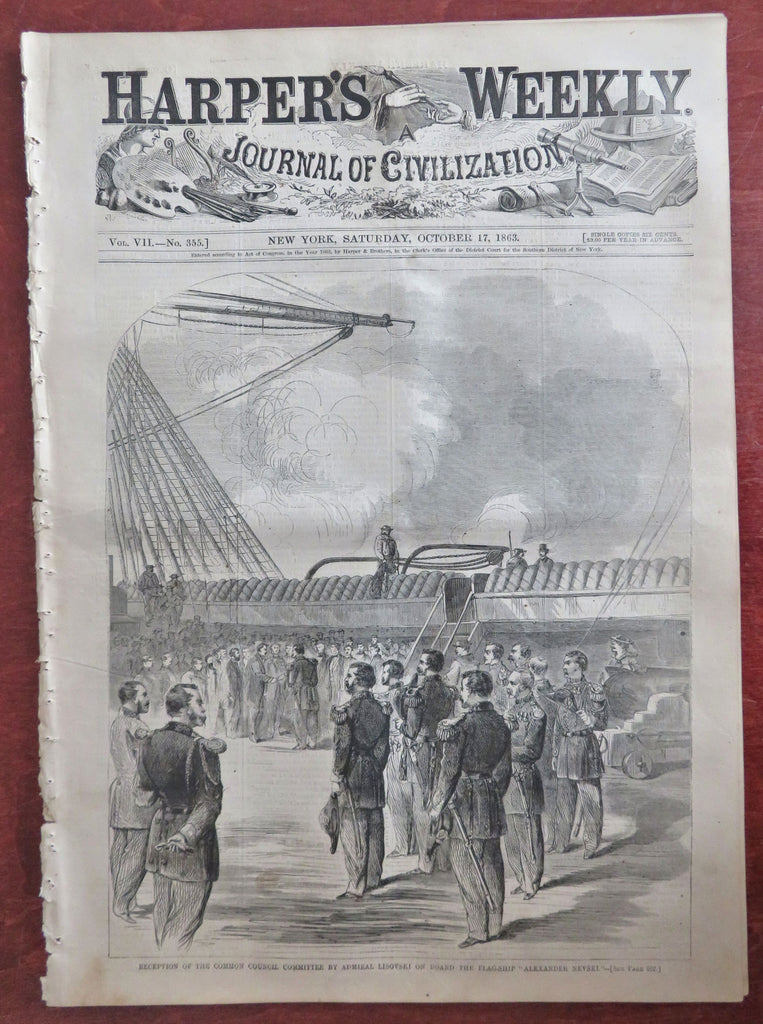 Lincoln Proclaims 1st National Thanksgiving Libey Prison 1863 Harper's Civil War