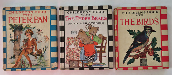 Peter Pan The Three Bears Birds 1920's Lot x 3 juvenile story books