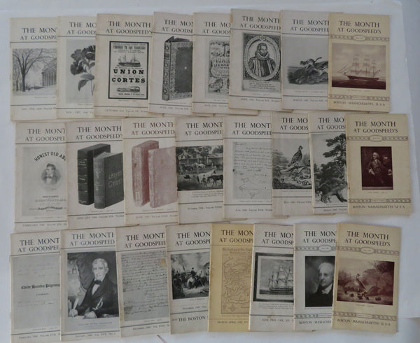 Month Goodspeed's Book Shop Lot x 24 Catalogues 1939-49 Antique Book Collecting