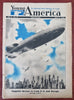 Transatlantic Zeppelin cover art Service Air Travel 1936 rare pictorial magazine