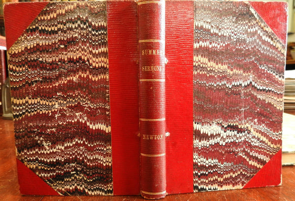 Summer sermons c.1890's Northampton Mass leather rare book
