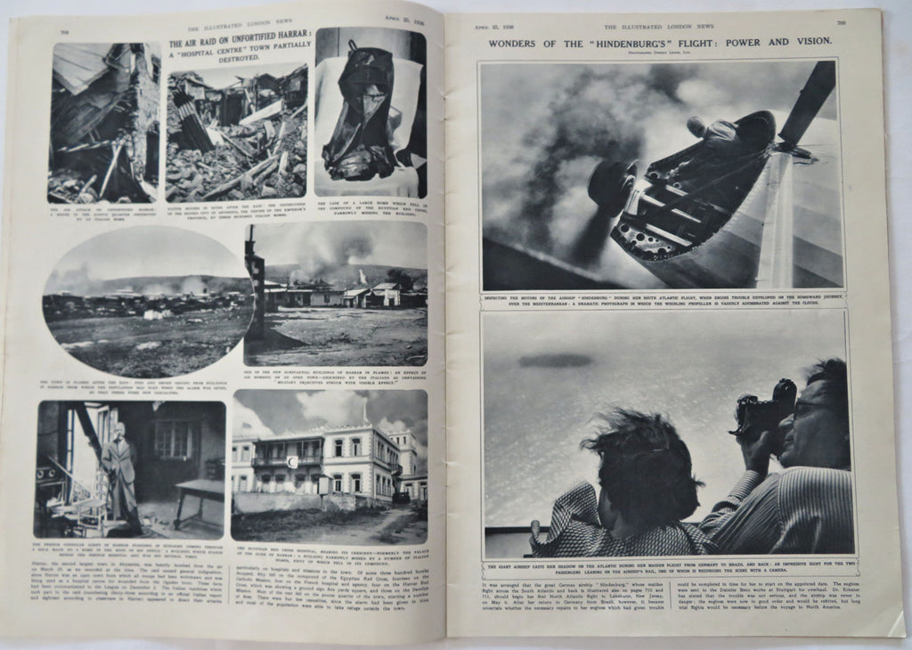Hindenburg Flight Memoir Queen Mary Tornado 1936 rare UK Illustrated magazine