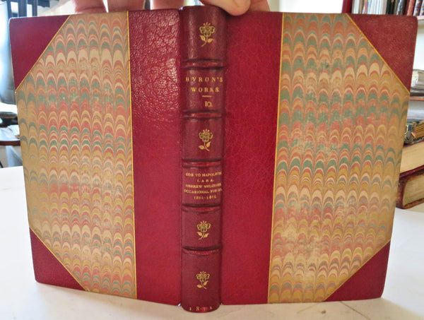 Lord Byron 1832 Life Journal Letters Occasional Pieces Corinth leather book
