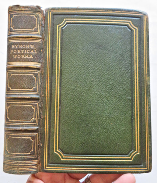 Lord Byron Collected Poems c. 1860 illustrated decorative gilt leather book