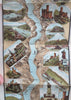 Rhine River Germany Mainz to Cologne Decorative Vignettes c. 1890 panoramic map