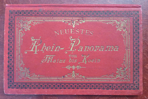 Rhine River Panorama Mainz Cologne Decorative Vignettes c. 1895 souvenir album