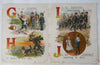 ABC Juvenile Soldiers 1894-99 Lot x 2 McLoughlin chromo color plate books