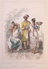 India Mughal Empire Ethnic Views Costume Prints Noble Fashion 1800's lot x 4