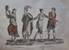 World Cultures & Peoples 1819 rare plate book w/ 26 engravings & old hand color