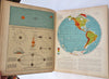 Rand McNally World Atlas 1936 lovely leather monumental book maps