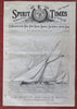 Sailing Ship Spirit of Times 1883 Bedouin Gracie Yacht Racing rare newspaper