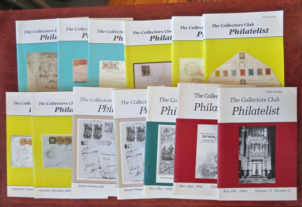Collector's Club NY Philatelist Lot x 13 Assorted Issues 1992-2010 rare stamps