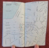 JAL Japan Airlines Pocket Guide Aviation 1966 tourist booklet w/ maps