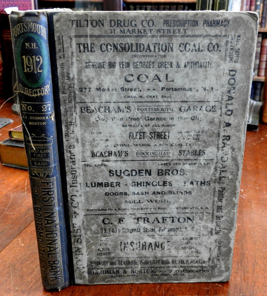 Portsmouth New Hampshire 1912 city Directory Advertising Businesses residents