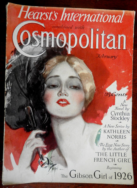 Cosmopolitan Magazine 1926 Gibson Fisher beautiful cover art period advertising