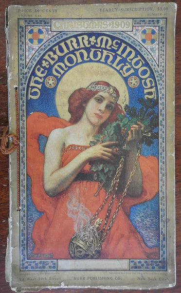 Burr McIntosh Monthly Magazine Christmas 1909 beautiful art nouveau cover