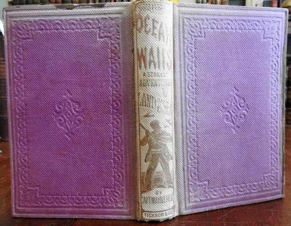Ocean Waifs A Story of Adventure 1865 Mayne Reid illustrated sea faring book