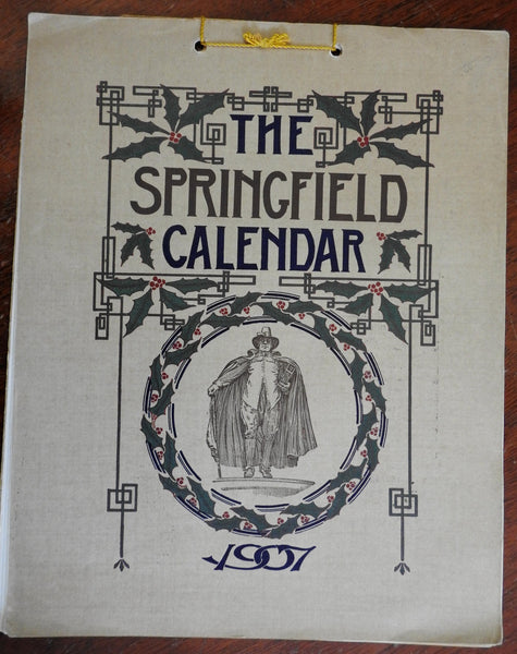 Springfield Massachusetts Town Calendar 1907 street scenes portraits buildings