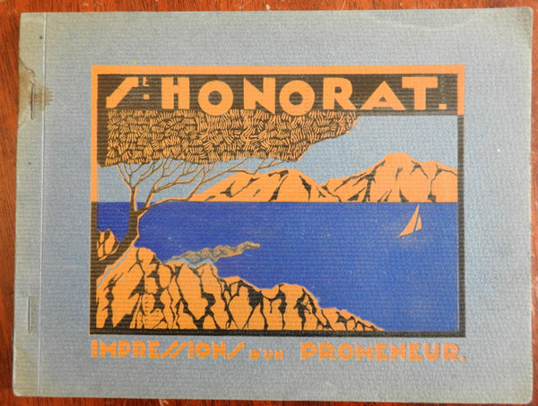 Saint-Honorat French Riviera Souvenir Photo Album 1930's w/ 18 fine view plates