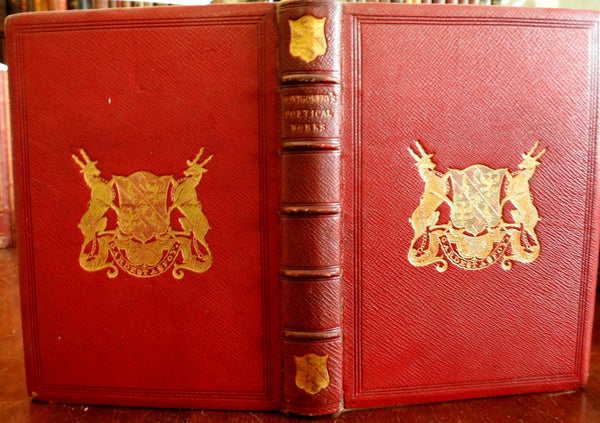 Collected Poetry of James Montgomery 1850 lovely gift edition old leather book