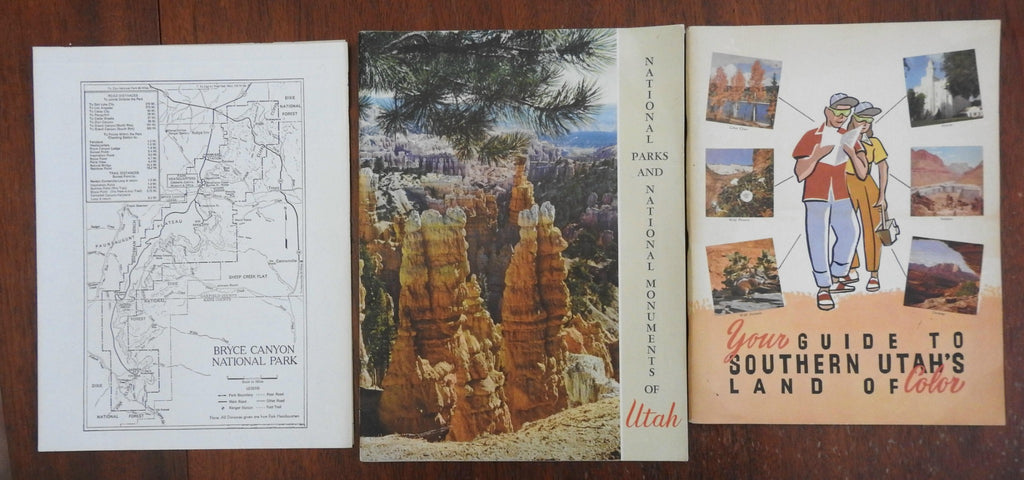 Utah 1950's Lot x 3 Travel Guides & State Highway Map Profusely Illustrated