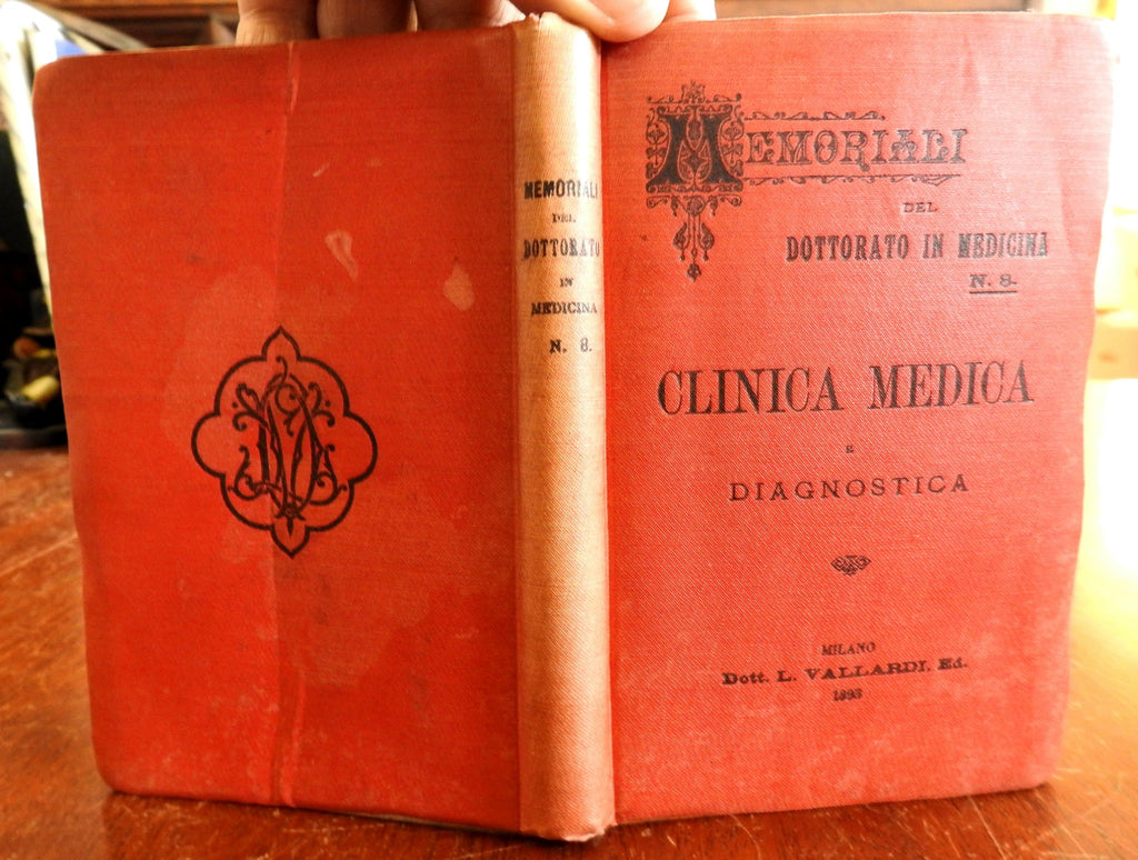 Manual of Clinical Medicine and Diagnoses 1893 Italian language medical book