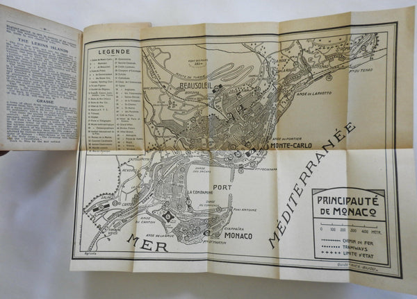 Monte Carlo Monaco French Riviera c.1910 maps city plans wonderful pocket guide