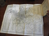 Roma Italy Italia Les Trois Rome 1847 J. Guame 4 vol w/ large city plan map